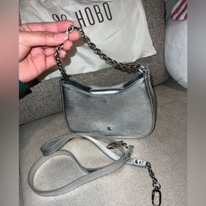 HOBO Metallic Silver mini Bag